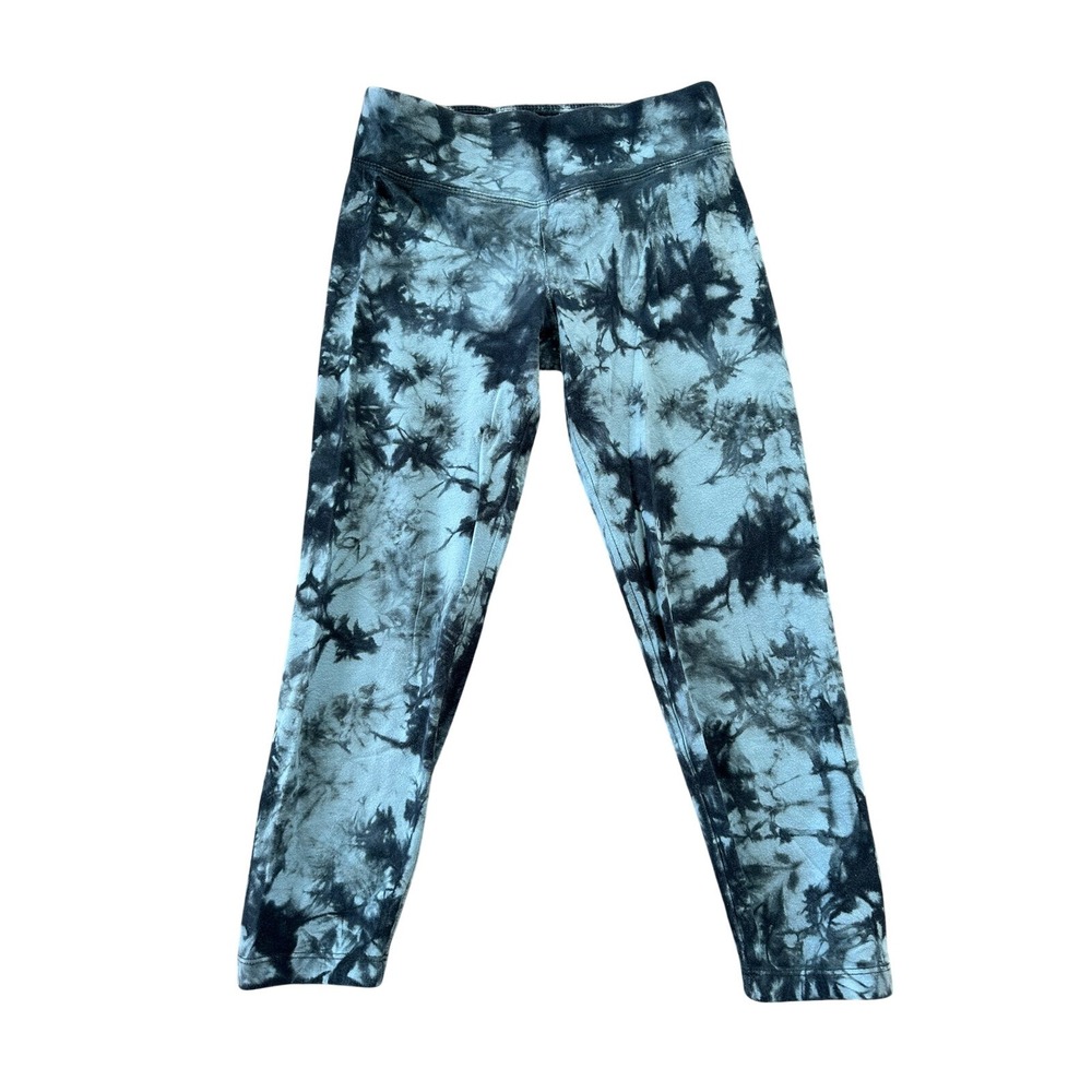 Paint Wash Blue Capri‎ Leggings